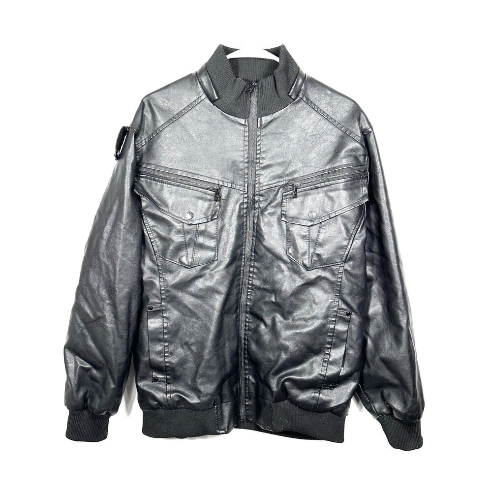 Bleu Grandeur Leather Jacket Black Size XL Clean Good Condition